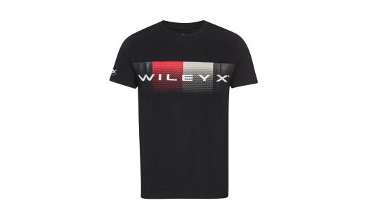 WX Core T-shirt, Black Cotton - Dot Pattern w/ Wiley X, 