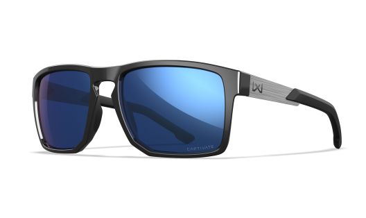 WX APEX, Lenses: CAPTIVATE™ Polarized Blue Mirror, Frame: Gloss Black