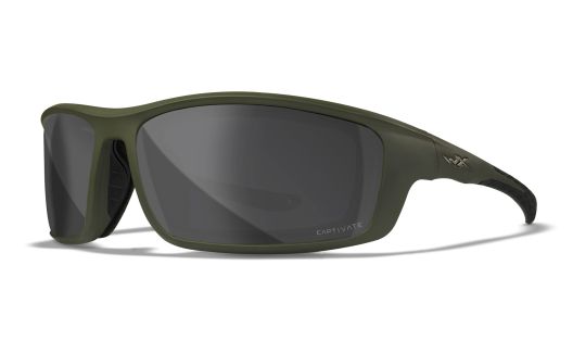 WX GRID, Lenses: CAPTIVATE™ Polarized Grey, Frame: Matte Utility Green