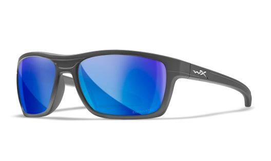 WX KINGPIN, Lenses: CAPTIVATE™ Polarized Blue Mirror, Frame: Matte Graphite