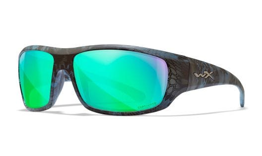 WX OMEGA, Lenses: CAPTIVATE™ Polarized Green Mirror, Frame: Kryptek® Neptune™