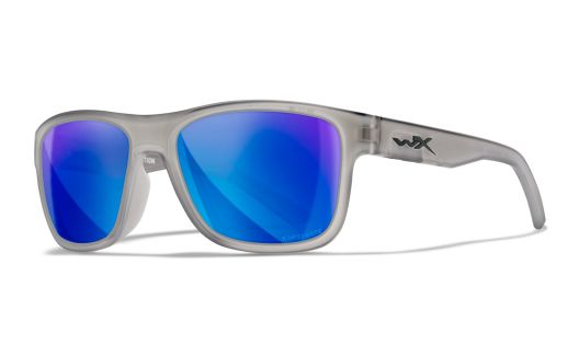 WX OVATION, Lenses: CAPTIVATE™ Polarized Blue Mirror, Frame: Matte Slate