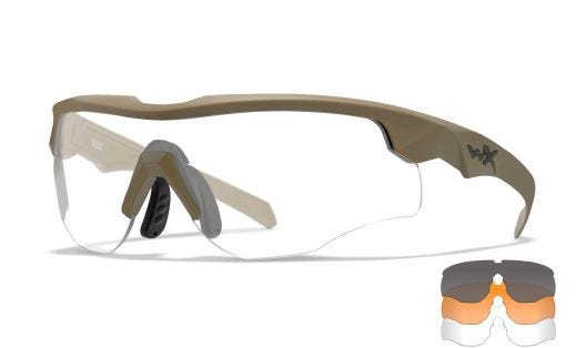 WX ROGUE COMM, Shields: Grey/Clear/Light Rust, Frame: Matte Tan