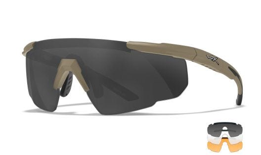SABER ADVANCED, Shields: Grey/Clear/Light Rust, Frame: Matte Tan
