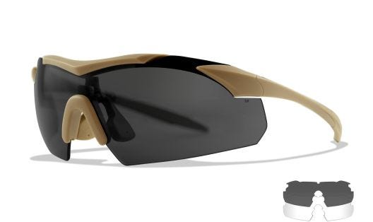 WX VAPOR 2.5, Shields: Grey/Clear, Frame: Matte Tan