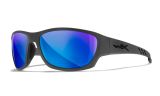 Image of WX CLIMB, Lenses: CAPTIVATE™ Polarized Blue Mirror, Frame: Matte Grey