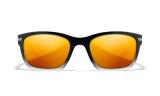 WX HELIX, Lenses: CAPTIVATE™ Polarized Bronze Mirror, Frame: Gloss Black Fade to Clear Crystal Image Thumbnail