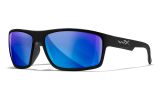 Image of WX PEAK, Lenses: CAPTIVATE™ Polarized Blue Mirror, Frame: Matte Black