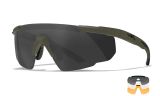 Image of SABER ADVANCED, Shields: Grey/Clear/Light Rust, Frame: Matte OD Green