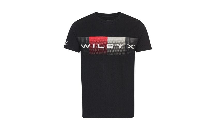 WX Core T-shirt, Black Cotton - Dot Pattern w/ Wiley X,  Image