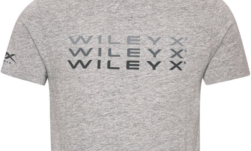 WX Core T-shirt, Grey Melange w/ Wiley X Fade,  Image