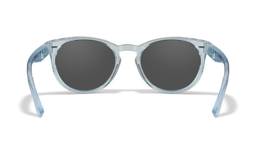 WX COVERT, Lenses: CAPTIVATE™ Polarized Blue Mirror, Frame: Gloss Crystal Light Sapphire Blue Image