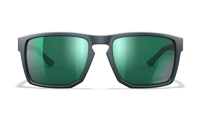 WX FOUNDER, Lenses: CAPTIVATE™ Polarized Green Mirror, Frame: Matte Graphite Image
