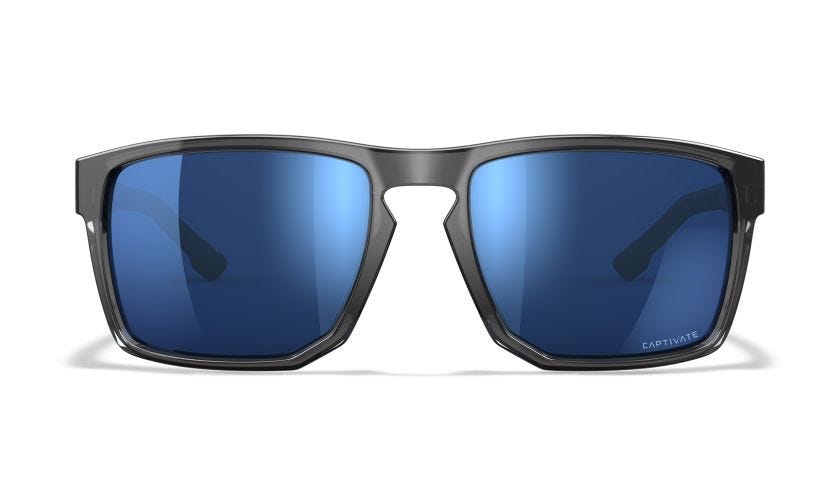 WX FOUNDER, Lenses: CAPTIVATE™ Polarized Blue Mirror, Frame: Gloss Crystal Grey Image