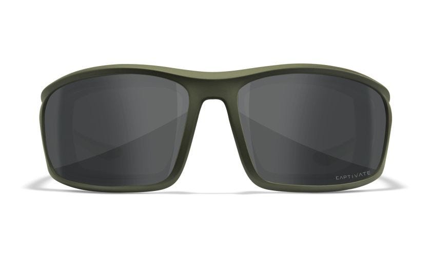 WX GRID, Lenses: CAPTIVATE™ Polarized Grey, Frame: Matte Utility Green Image