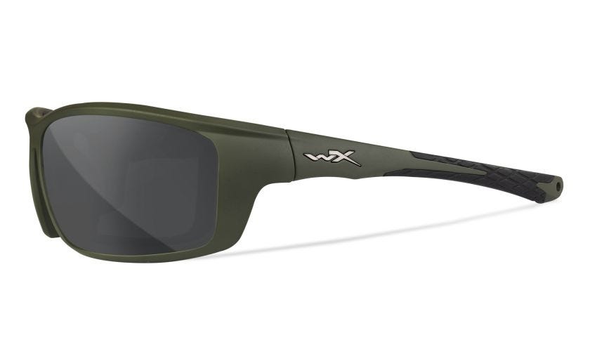 WX GRID, Lenses: CAPTIVATE™ Polarized Grey, Frame: Matte Utility Green Image