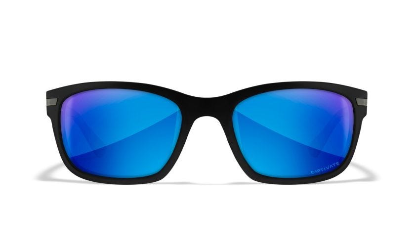 WX HELIX, Lenses: CAPTIVATE™ Polarized Blue Mirror, Frame: Matte Black Image