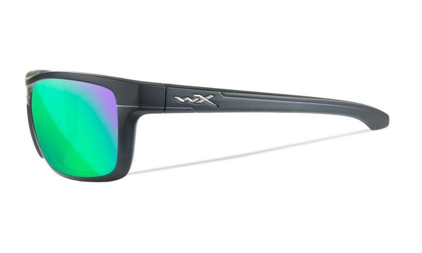WX KINGPIN, Lenses: CAPTIVATE™ Polarized Green Mirror, Frame: Matte Graphite Image