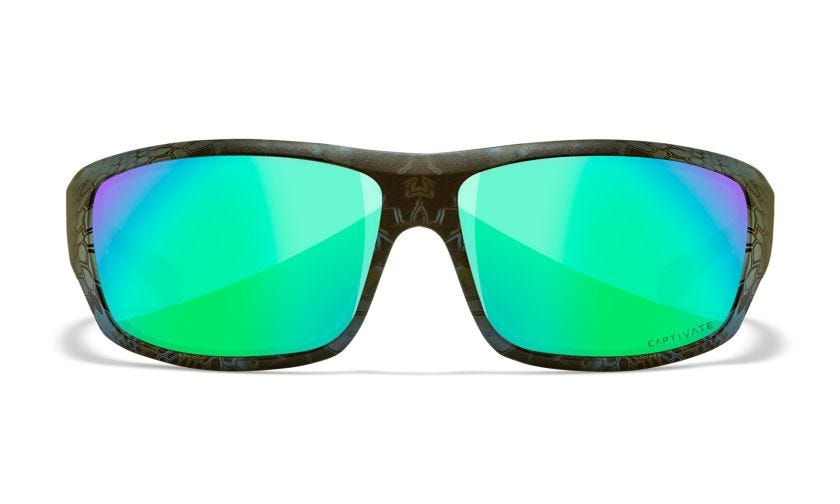 WX OMEGA, Lenses: CAPTIVATE™ Polarized Green Mirror, Frame: Kryptek® Neptune™ Image