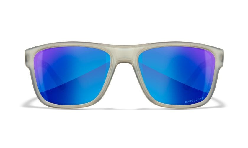 WX OVATION, Lenses: CAPTIVATE™ Polarized Blue Mirror, Frame: Matte Slate Image