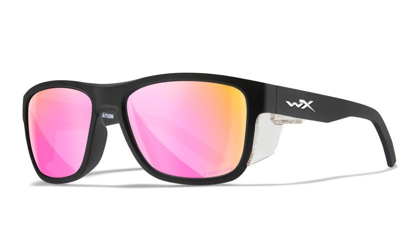 WX OVATION, Lenses: CAPTIVATE™ Polarized Rose Gold Mirror, Frame: Matte Black Image