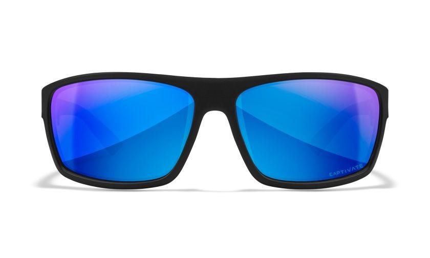 WX PEAK XL, Lenses: CAPTIVATE™ Polarized Blue Mirror, Frame: Matte Black Image