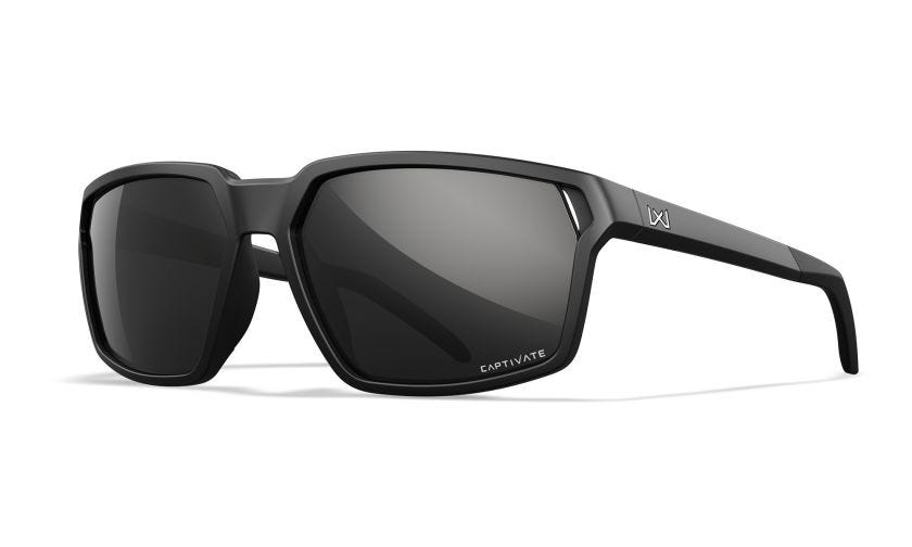 WX SIERRA, Lenses: CAPTIVATE™ Polarized Black Mirror, Frame: Matte Black Image