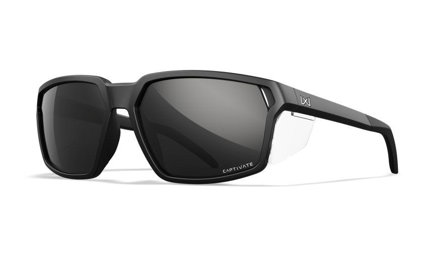 WX SIERRA, Lenses: CAPTIVATE™ Polarized Black Mirror, Frame: Matte Black Image