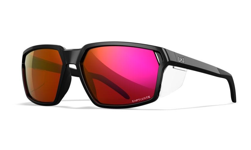 WX SIERRA, Lenses: CAPTIVATE™ Red Mirror, Frame: Gloss Black Image
