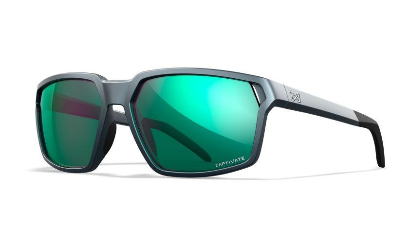 WX SIERRA, Lenses: CAPTIVATE™ Polarized Green Mirror, Frame: Matte Graphite Image