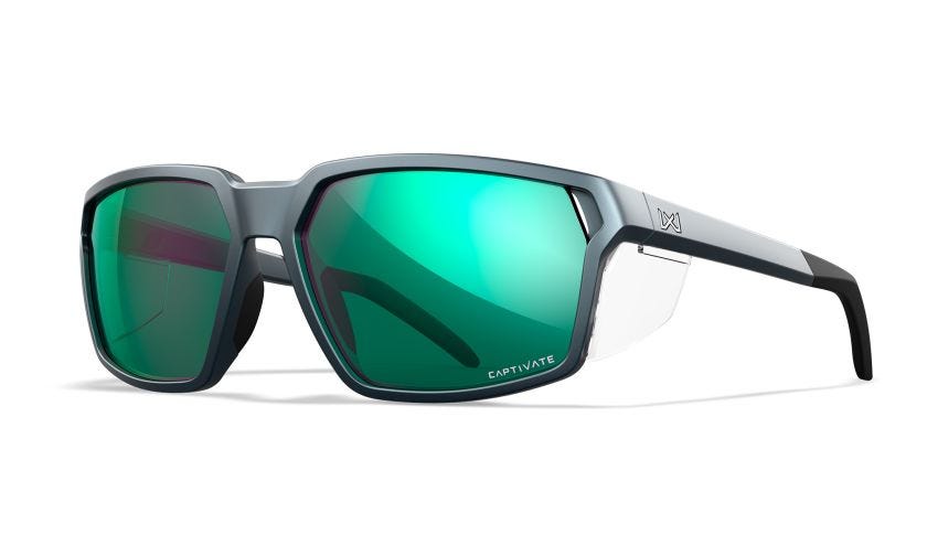 WX SIERRA, Lenses: CAPTIVATE™ Polarized Green Mirror, Frame: Matte Graphite Image