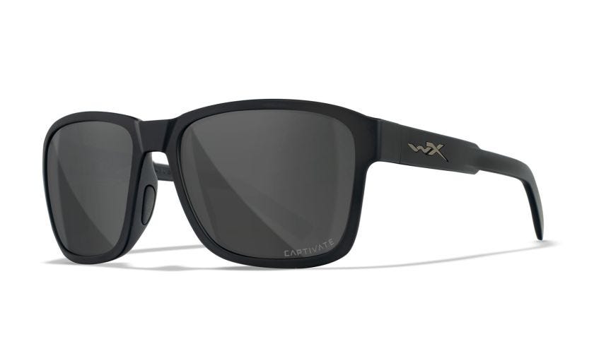 WX TREK, Lenses: CAPTIVATE™ Polarized Grey, Frame: Matte Black Image