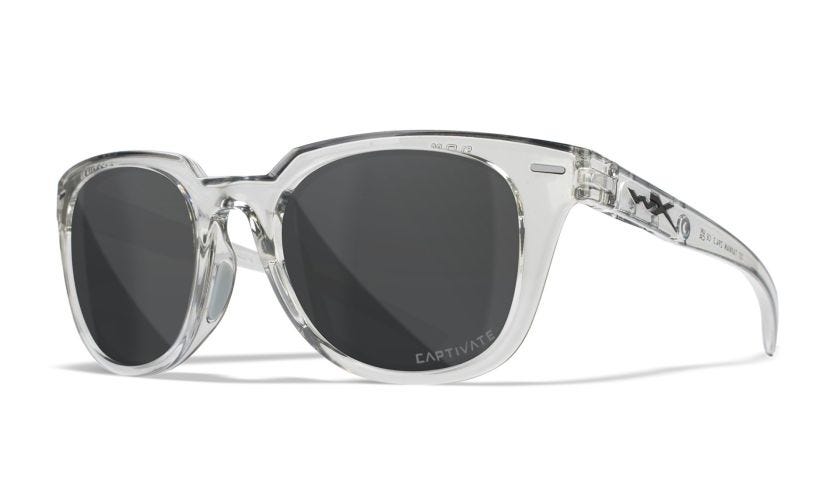 WX ULTRA, Lenses: CAPTIVATE™ Polarized Grey, Frame: Gloss Crystal Light Grey Image