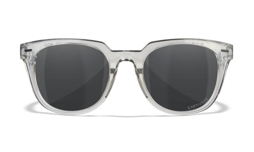 WX ULTRA, Lenses: CAPTIVATE™ Polarized Grey, Frame: Gloss Crystal Light Grey Image