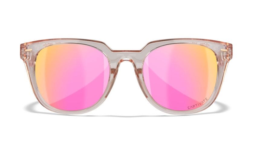 WX ULTRA, Lenses: CAPTIVATE™ Polarized Rose Gold Mirror, Frame: Gloss Crystal Blush Image